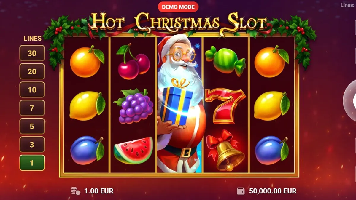 Hot Christmas Slot গেমপ্লে ইন্টারফেস এবং উৎসবের আমেজ